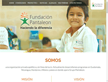 Tablet Screenshot of fundacionpantaleon.org